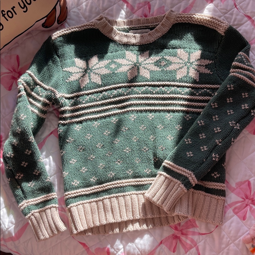 Green Pattern Sweater
